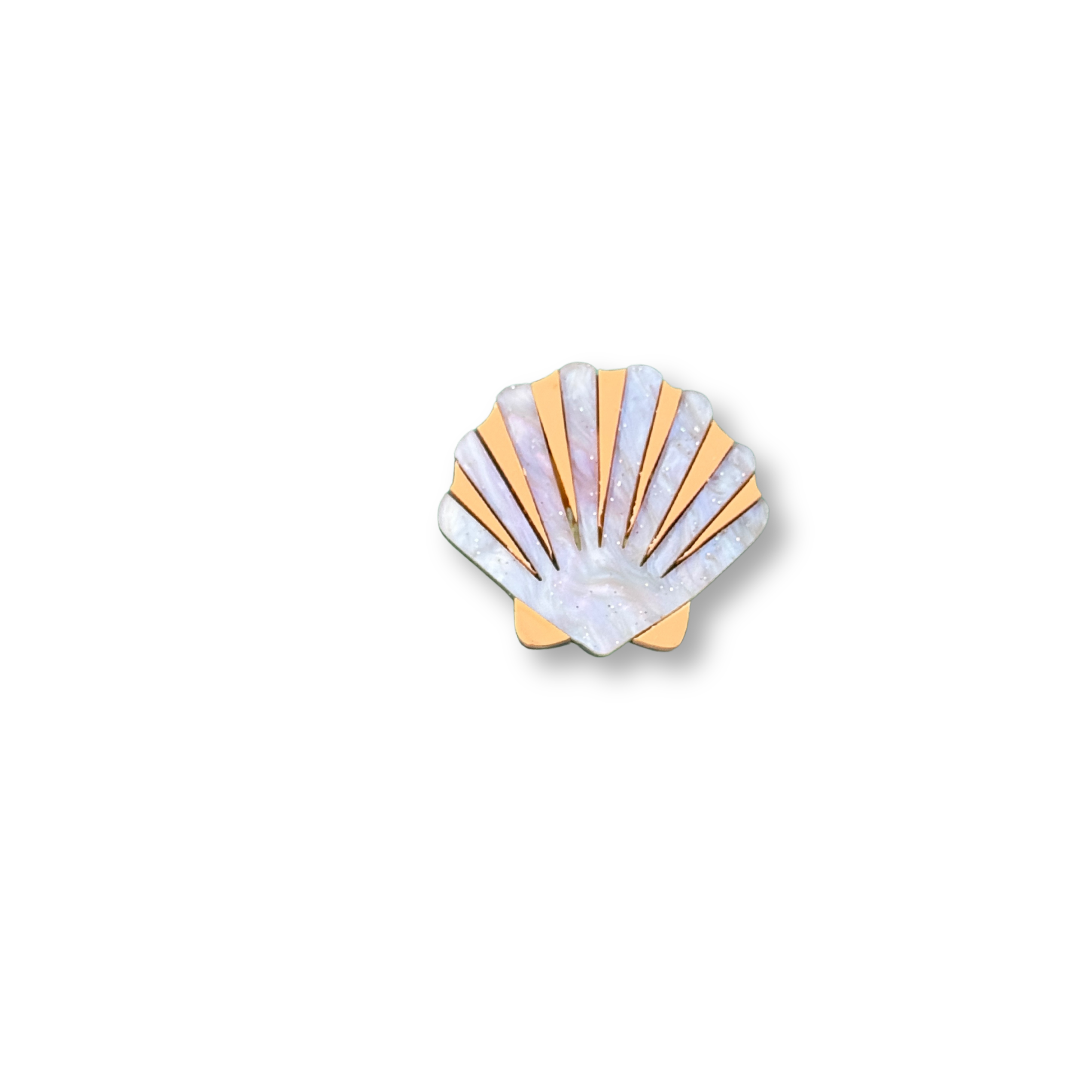 Anillo Almejita Arenita-Anillos de metacrilato ligero con diseños coloridos inspirados en el mar, colección Sol y Brilli de TaRo Joyas, accesorios divertidos y originales para cualquier look.