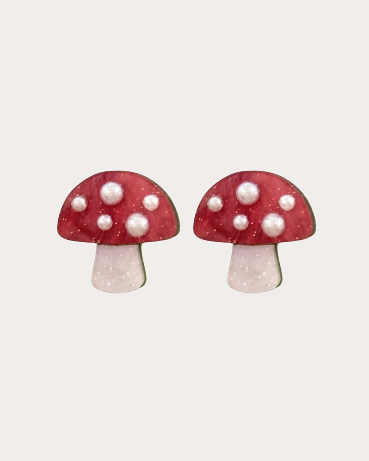 Pendientes mini setas Chic perlas🍄