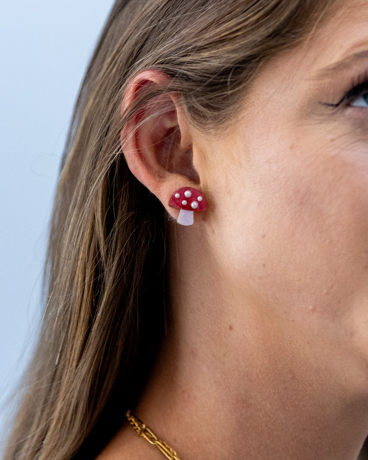 Pendientes mini setas Chic perlas🍄