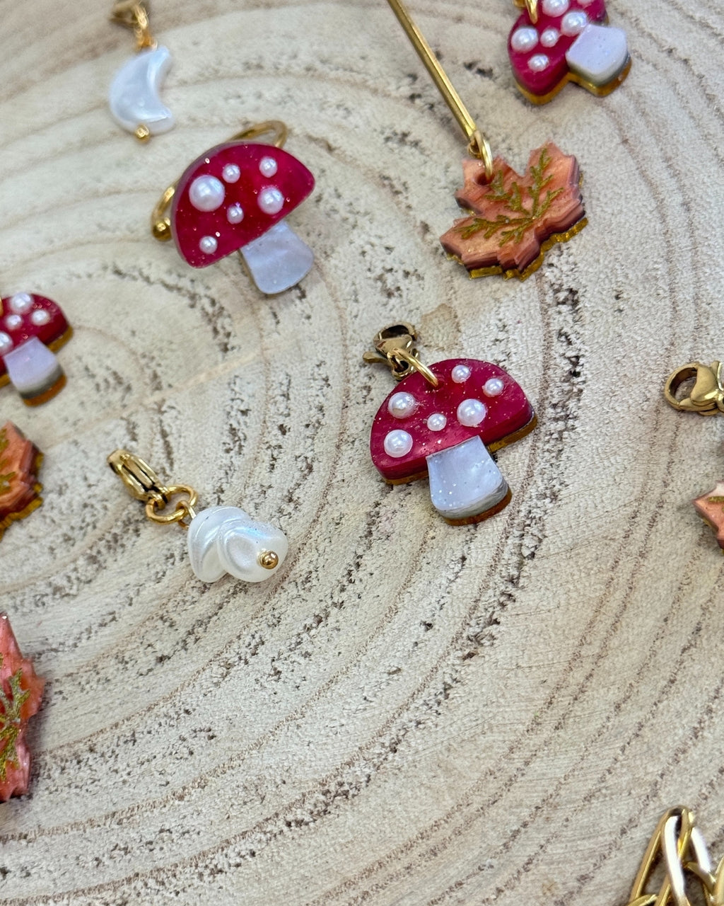 Anillo seta Chic perlas🍄