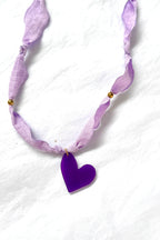 Collar corazón de melón