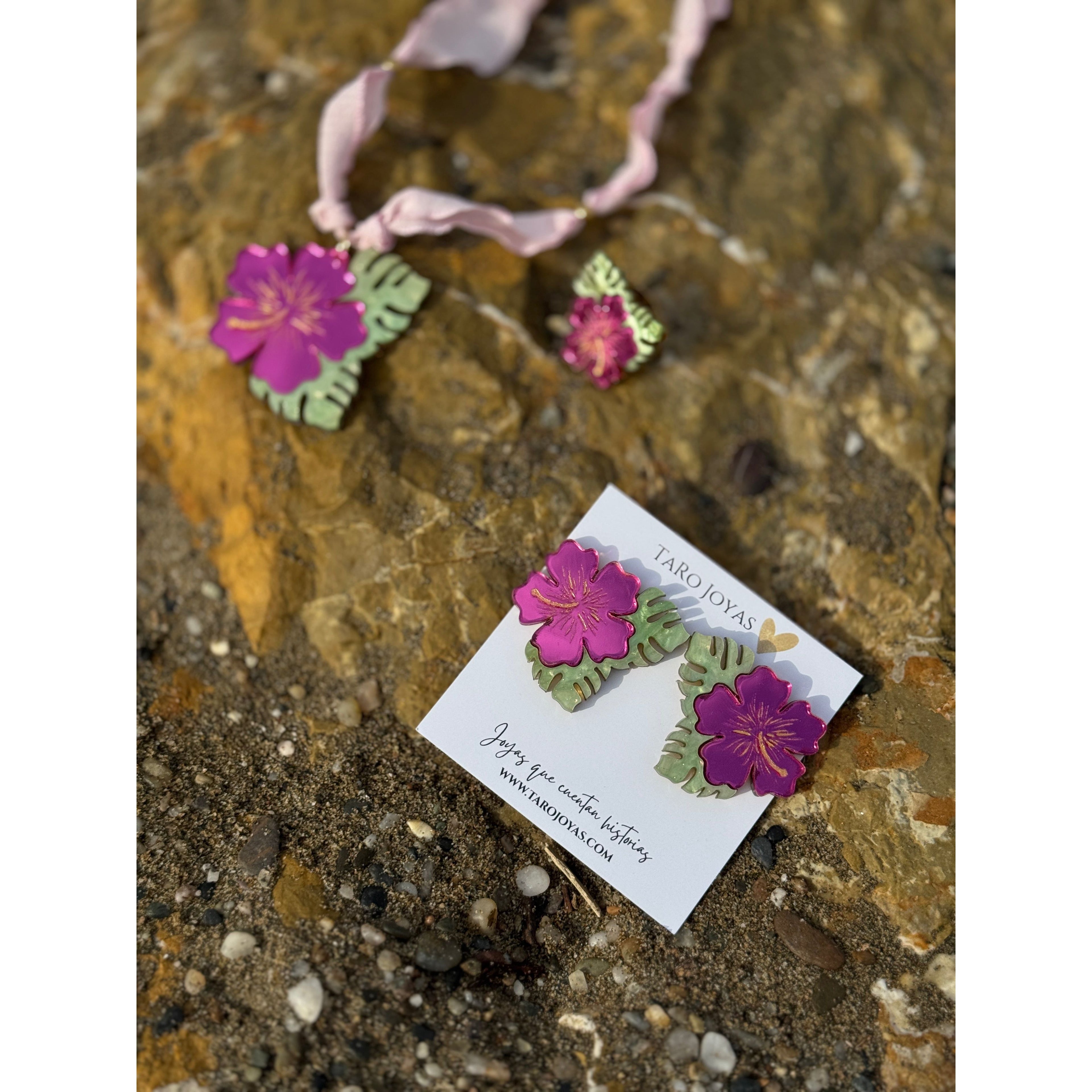 Pendientes Tropic Edición Limitada-Pendientes TaRo Joyas de metacrilato ligero con diseños inspirados en el mar y la playa, colección Sol y Brilli, accesorios alegres y originales para brillar en verano.