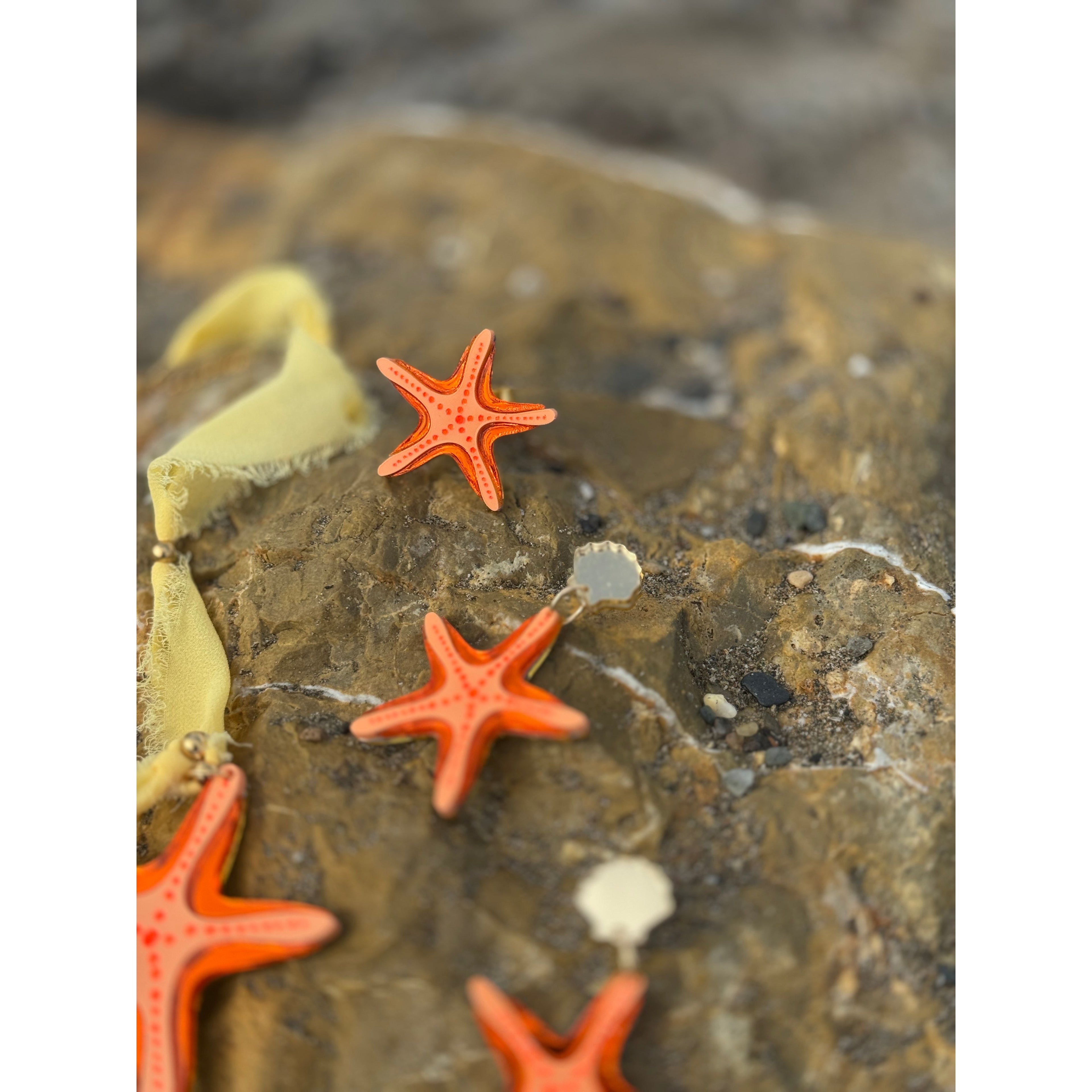 Anillo Estrella Eterna-Anillos de metacrilato ligero con diseños coloridos inspirados en el mar, colección Sol y Brilli de TaRo Joyas, accesorios divertidos y originales para cualquier look.