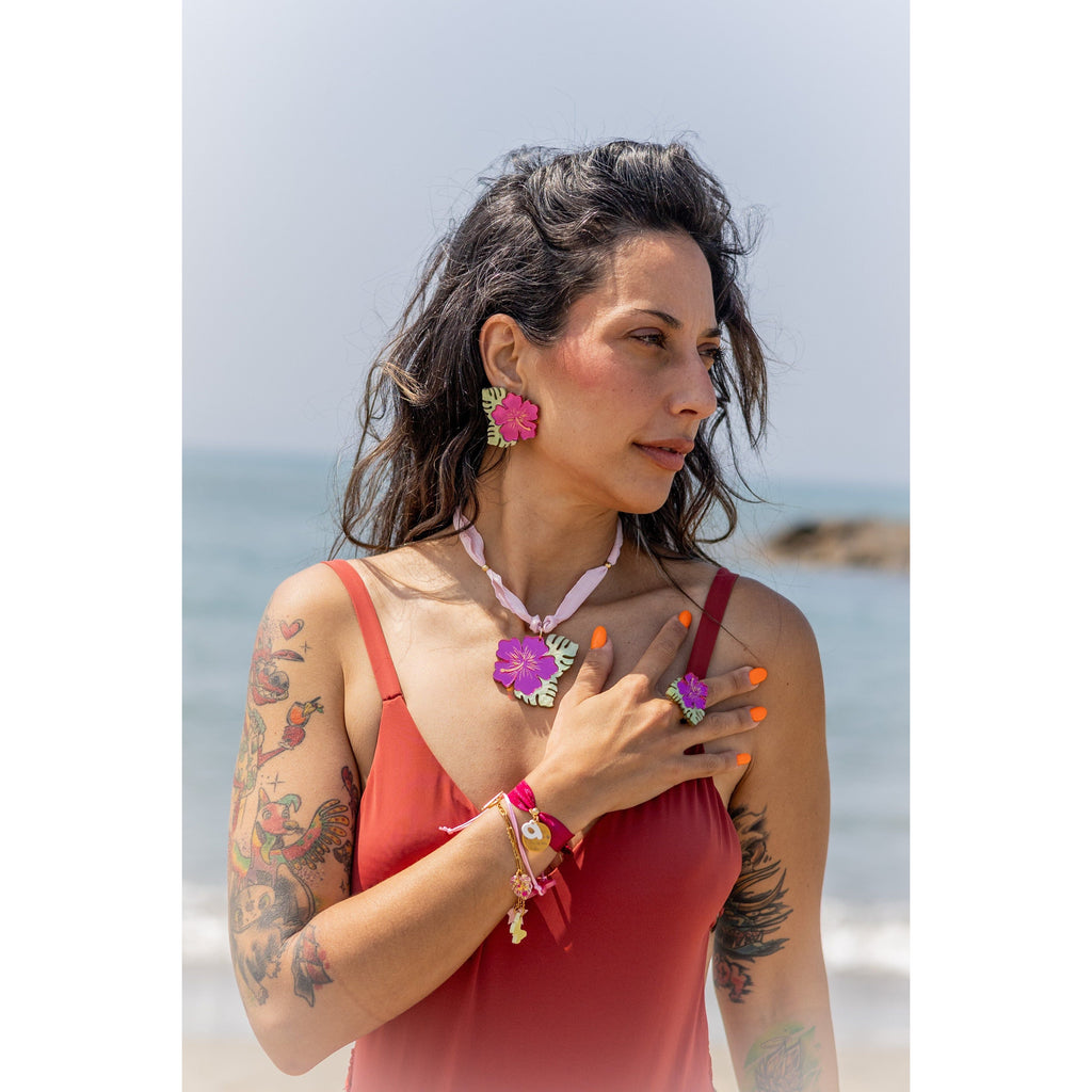 Anillo Tropic Edición Limitada-Anillos de metacrilato ligero con diseños coloridos inspirados en el mar, colección Sol y Brilli de TaRo Joyas, accesorios divertidos y originales para cualquier look.