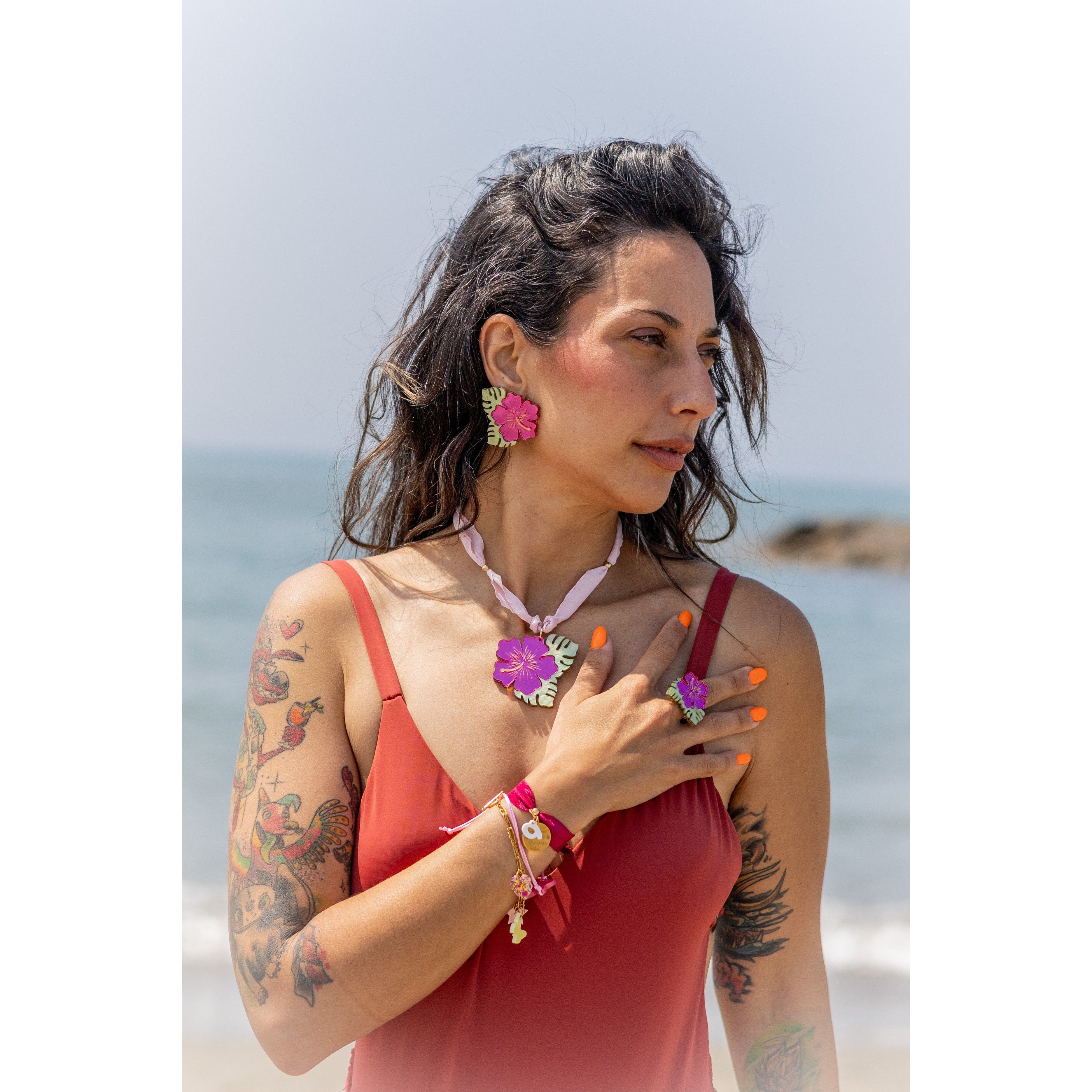 Anillo Tropic Edición Limitada-Anillos de metacrilato ligero con diseños coloridos inspirados en el mar, colección Sol y Brilli de TaRo Joyas, accesorios divertidos y originales para cualquier look.