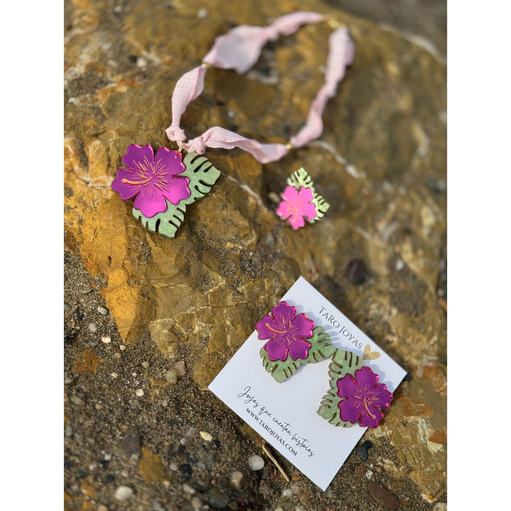 Collar Tropic Edición limitada-Collares de metacrilato ligero con motivos de playa y mar, colección Sol y Brilli de TaRo Joyas, accesorios alegres y coloridos para destacar tu outfit.