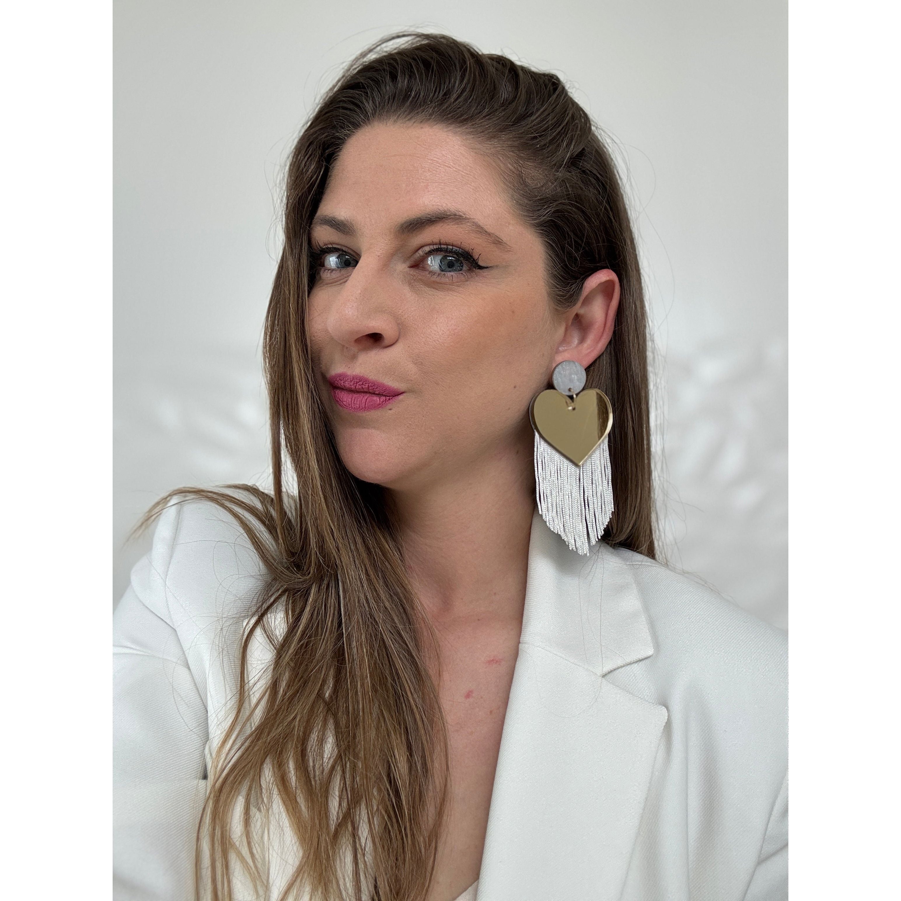 Nuria-Pendientes de metacrilato ligero con colores vibrantes, colección Wow de TaRo Joyas, accesorios originales y divertidos para elevar tu look de fin de semana o diario.