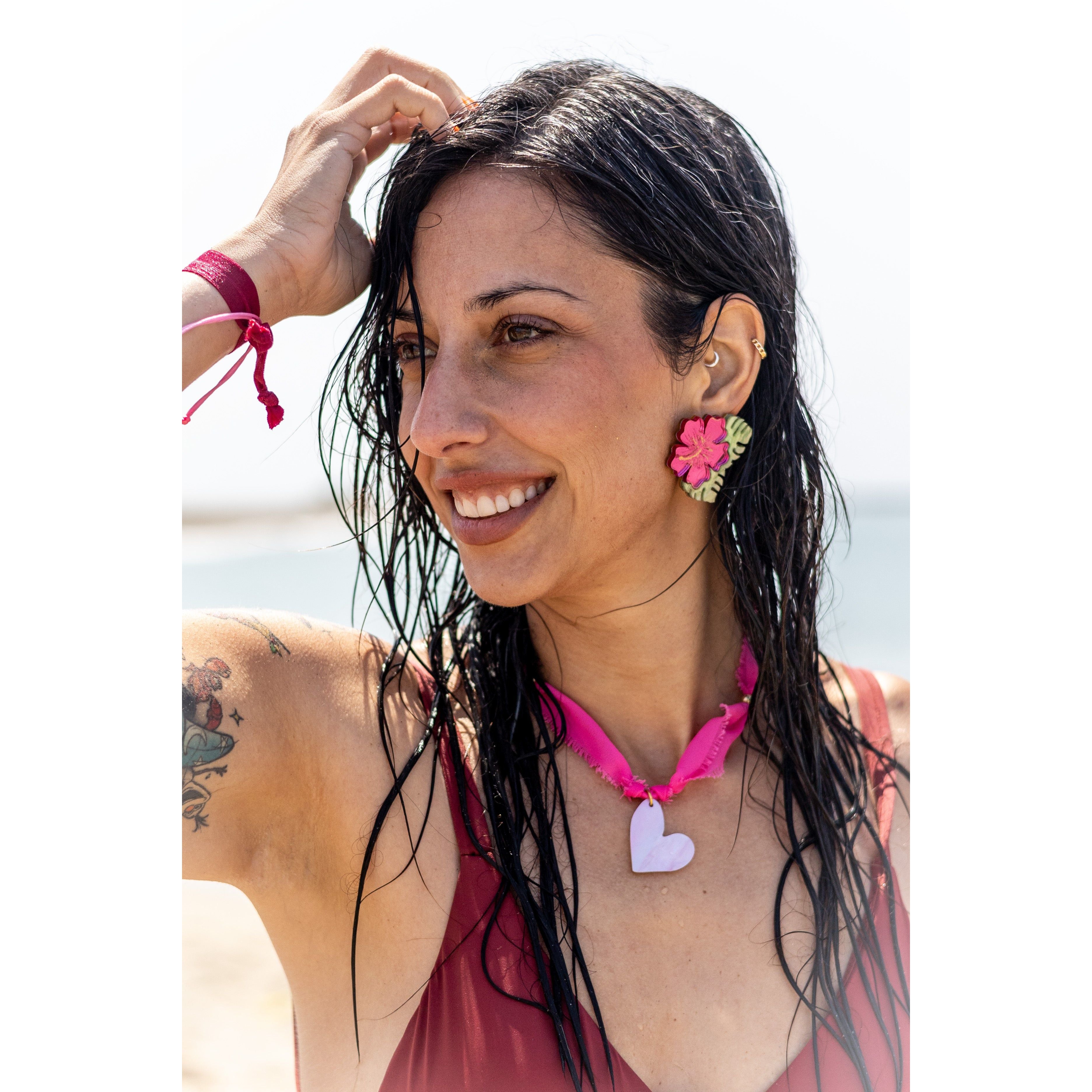 Pendientes Tropic Edición Limitada-Pendientes TaRo Joyas de metacrilato ligero con diseños inspirados en el mar y la playa, colección Sol y Brilli, accesorios alegres y originales para brillar en verano.