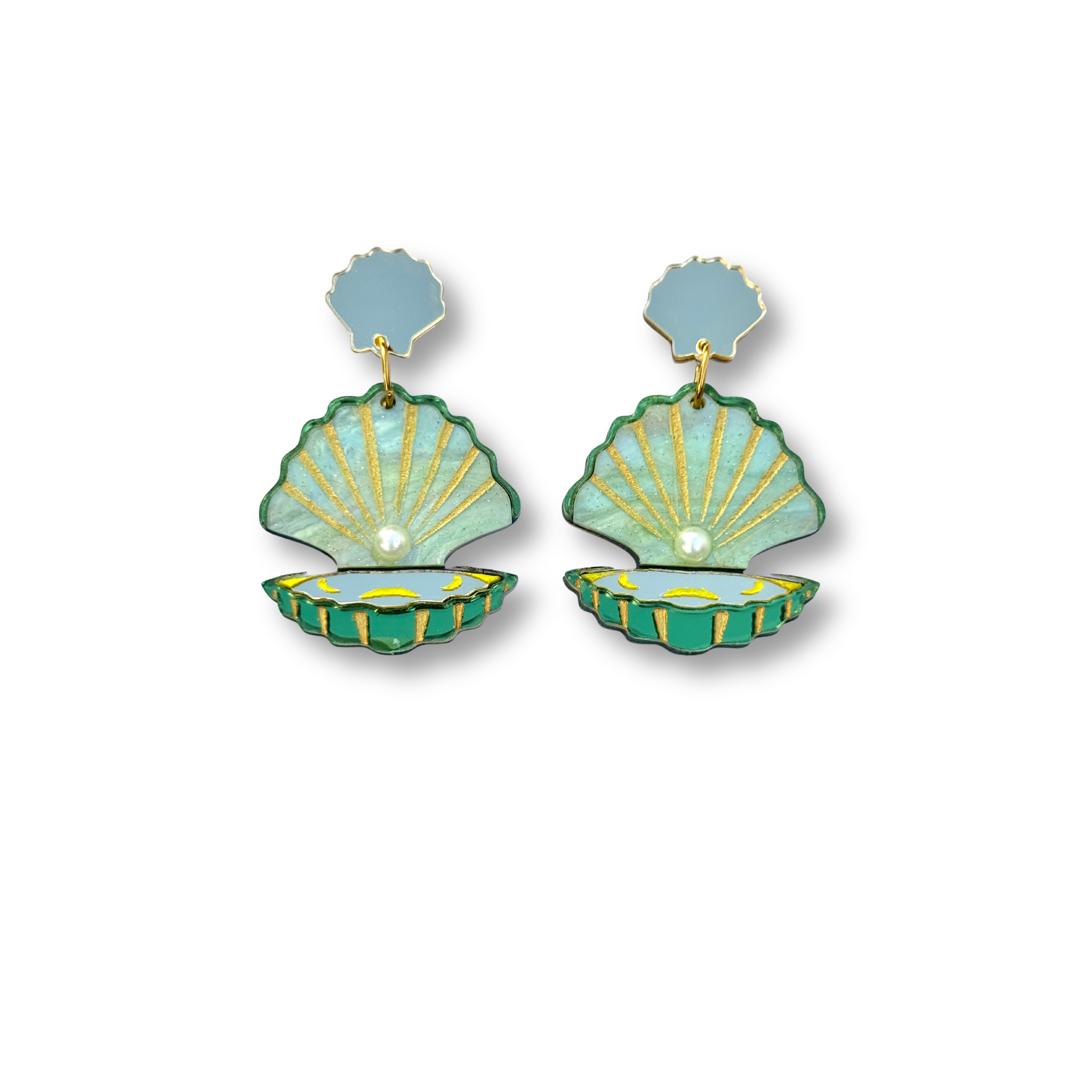 Pendientes TaRo Joyas de metacrilato ligero con diseños inspirados en el mar y la playa, colección Sol y Brilli, accesorios alegres y originales para brillar en verano.