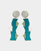 pendientes sisu taro con diferentes formas geométricas de colores con tamaño maxi para las más atrevidas